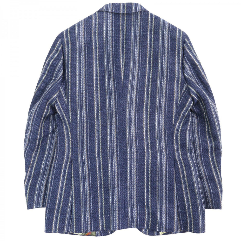 ETRO tailored jacket Outer: 75% hemp, Outer: 25% wool, Lining: 100% rayon Navy type BEN ETRO ESSERE mens 48 Used Authentic