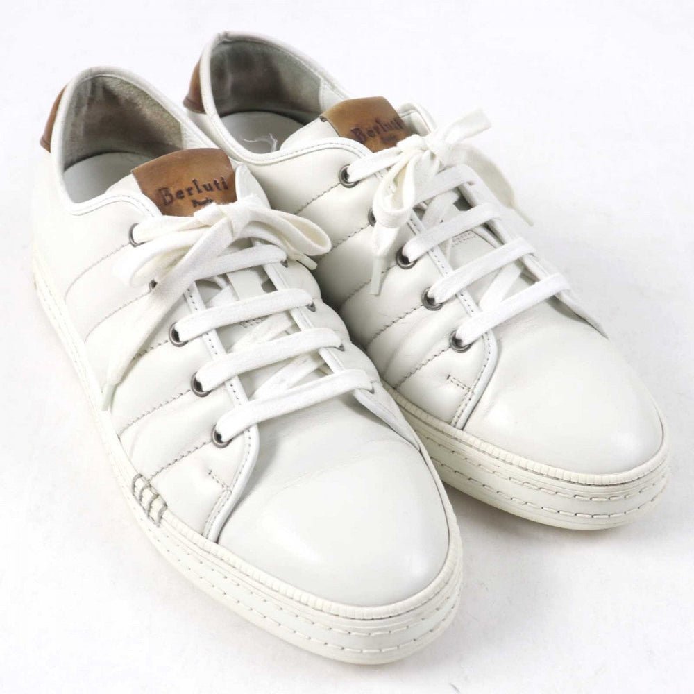 Berluti Low cut sneakers Main: Leather White brown PLAYFIELD Playfield mens 9.5 Used Authentic