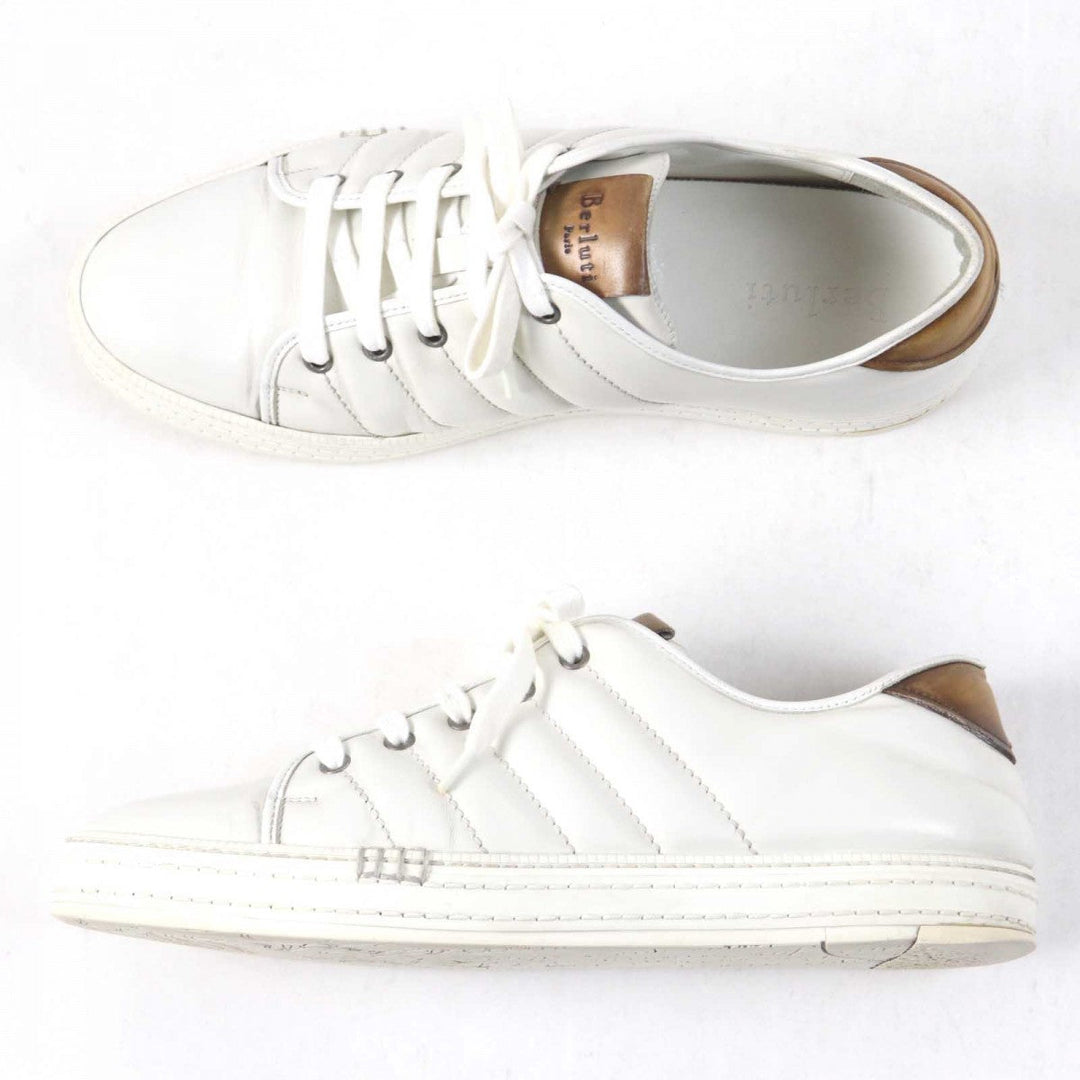 Berluti Low cut sneakers Main: Leather White brown PLAYFIELD Playfield mens 9.5 Used Authentic