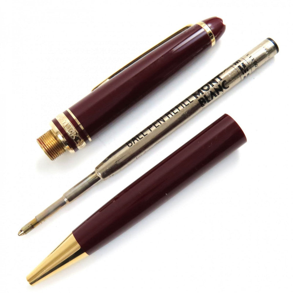 MONTBLANC Ballpoint pen Precious resin Bordeaux Gold Meisterstck mens(Unisex) Used Authentic