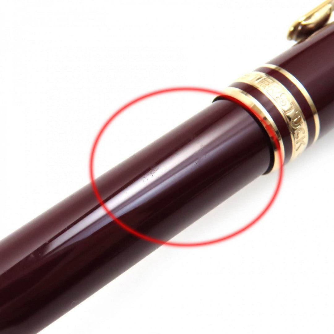 MONTBLANC Ballpoint pen Precious resin Bordeaux Gold Meisterstck mens(Unisex) Used Authentic