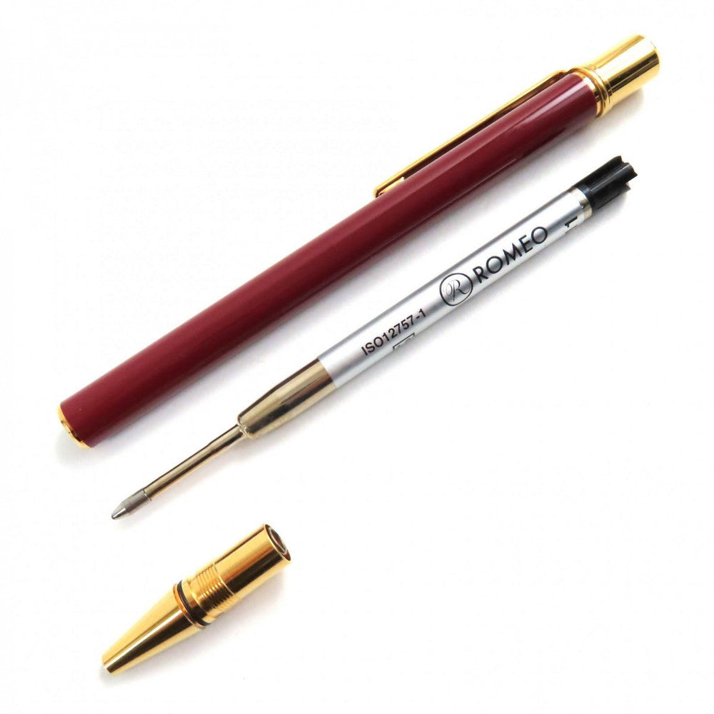 CARTIER Ballpoint pen ST150190 Steel lacquer, yellow cold plated details Bordeaux Gold Must de Cartier
