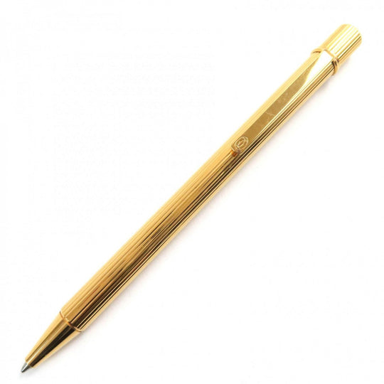 CARTIER Ballpoint pen Gold Plated gold Must de Cartier mens Used Authentic