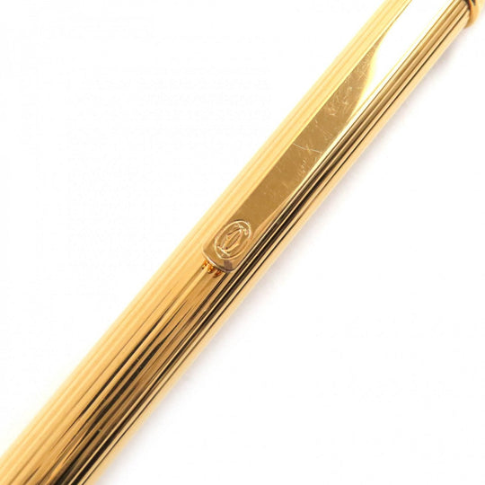 CARTIER Ballpoint pen Gold Plated gold Must de Cartier mens Used Authentic