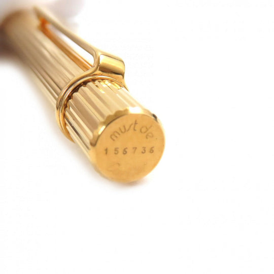 CARTIER Ballpoint pen Gold Plated gold Must de Cartier mens Used Authentic