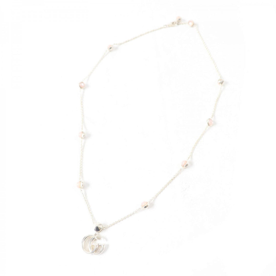 GUCCI Necklace 527399 Main: AG925, Part: Mother of pearl Silver pink Women Used Authentic