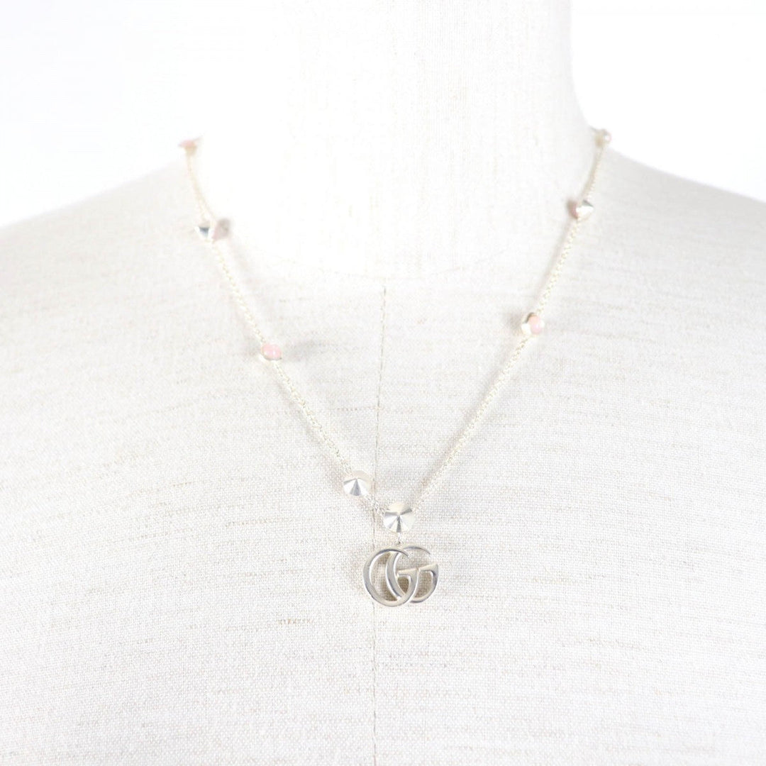 GUCCI Necklace 527399 Main: AG925, Part: Mother of pearl Silver pink Women Used Authentic