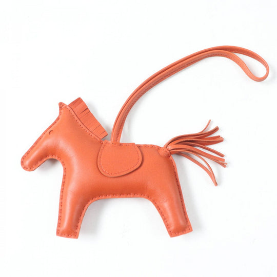 HERMES Bag charm Anyo Miro Orange Rodeo Charm GM Women Used Authentic