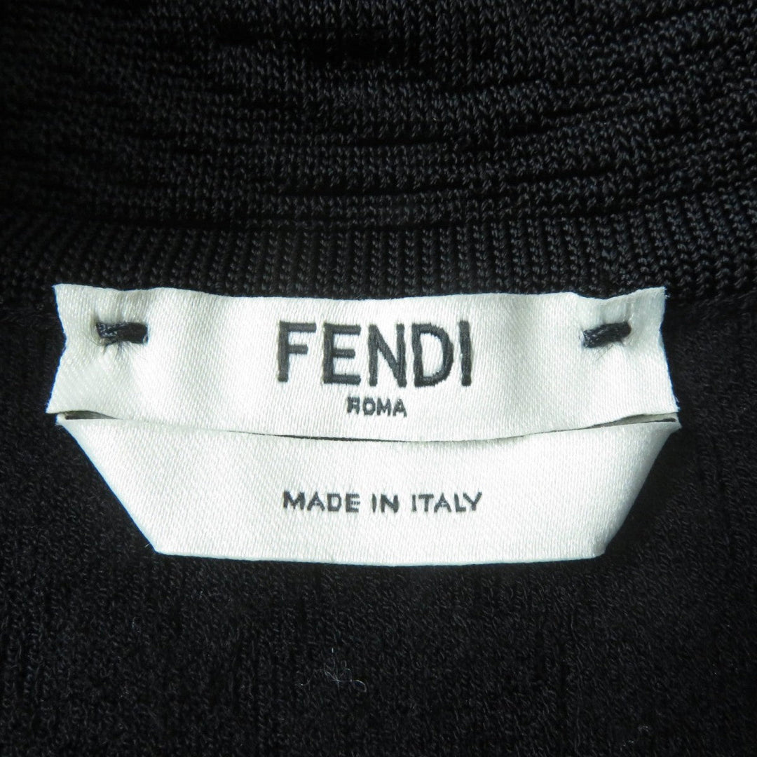 FENDI Short sleeve knit FZX665 Main: 64% rayon, 18% polypropylene, 12% polyester, 5% nylon, 1% polyurethane black Women 36 Used Authentic