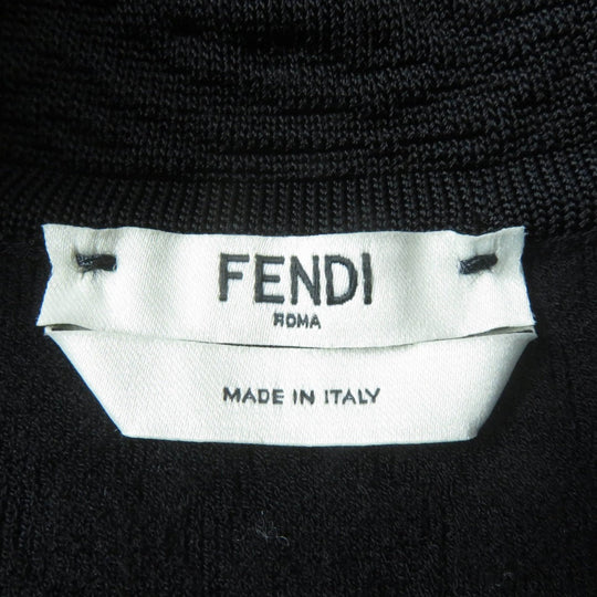 FENDI Short sleeve knit FZX665 Main: 64% rayon, 18% polypropylene, 12% polyester, 5% nylon, 1% polyurethane black Women 36 Used Authentic