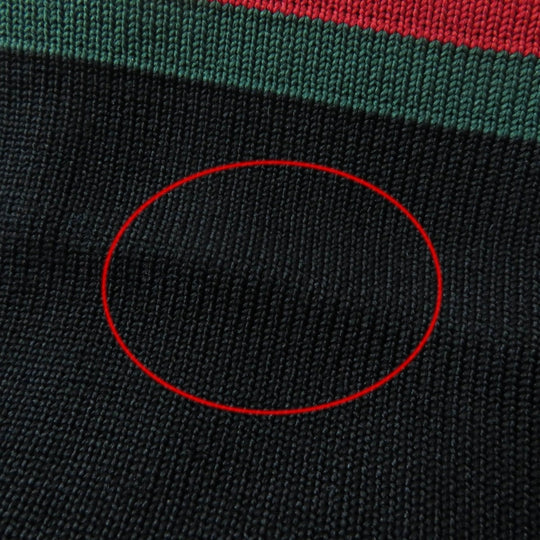 GUCCI Short sleeve polo shirt 434550 Main: 40% cotton, Main: 34% rayon, Main: 26% nylon, Part: 100% polyester black Women L Used Authentic