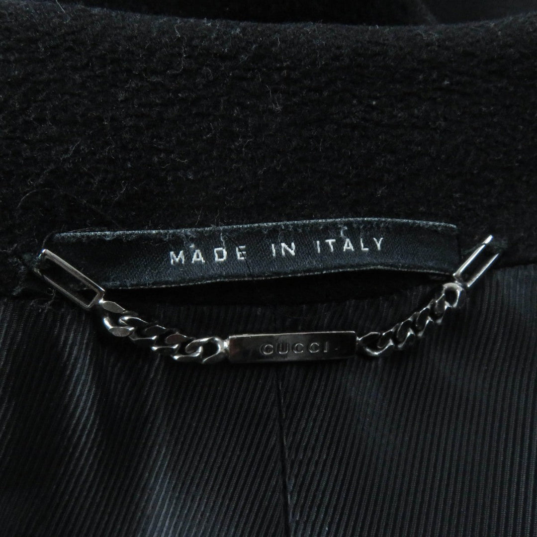 GUCCI coat Main: 85% wool, Main: 15% cashmere, Lining: 100% rayon black Women 42 Used Authentic