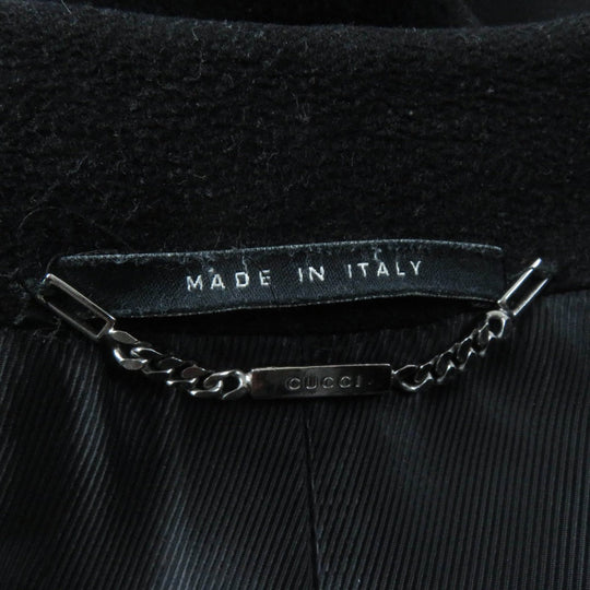 GUCCI coat Main: 85% wool, Main: 15% cashmere, Lining: 100% rayon black Women 42 Used Authentic