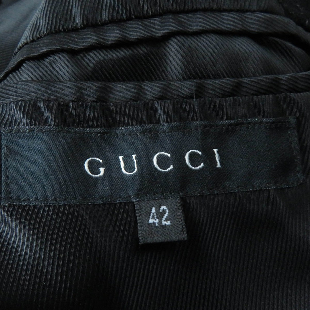 GUCCI coat Main: 85% wool, Main: 15% cashmere, Lining: 100% rayon black Women 42 Used Authentic