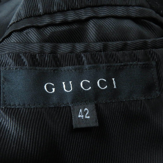 GUCCI coat Main: 85% wool, Main: 15% cashmere, Lining: 100% rayon black Women 42 Used Authentic