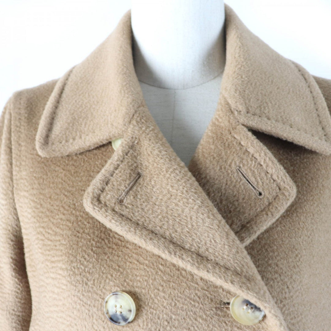 MAX MARA pea coat Main: 100% camel, Lining: 100% viscose (rayon) Camel Women 40 Used Authentic