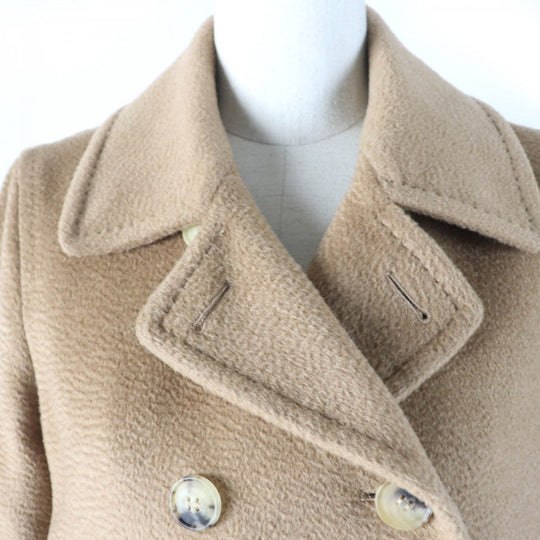 MAX MARA pea coat Main: 100% camel, Lining: 100% viscose (rayon) Camel Women 40 Used Authentic