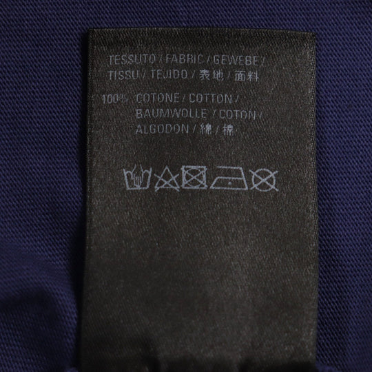 BALENCIAGA Short sleeve T-shirt 651795 cotton Navy DRY CLEANING BOXY mens XS Used Authentic