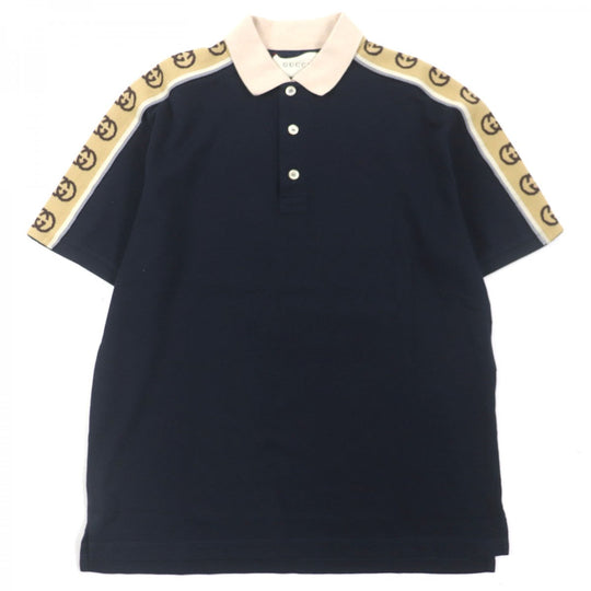 GUCCI Short sleeve polo shirt 598949 cotton Dark navy L