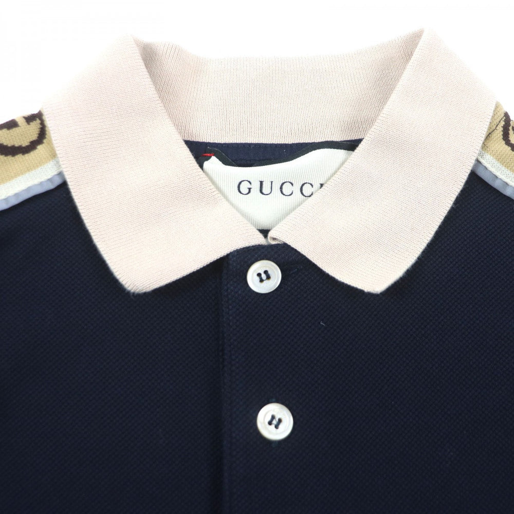 GUCCI Short sleeve polo shirt 598949 cotton Dark navy L