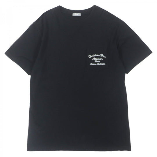 Dior HOMME Short sleeve T-shirt 293J645A0677 Main: 100% cotton, some: wool, some: acrylic, some: rayon black ATELIER Atelier mens M Used Authentic