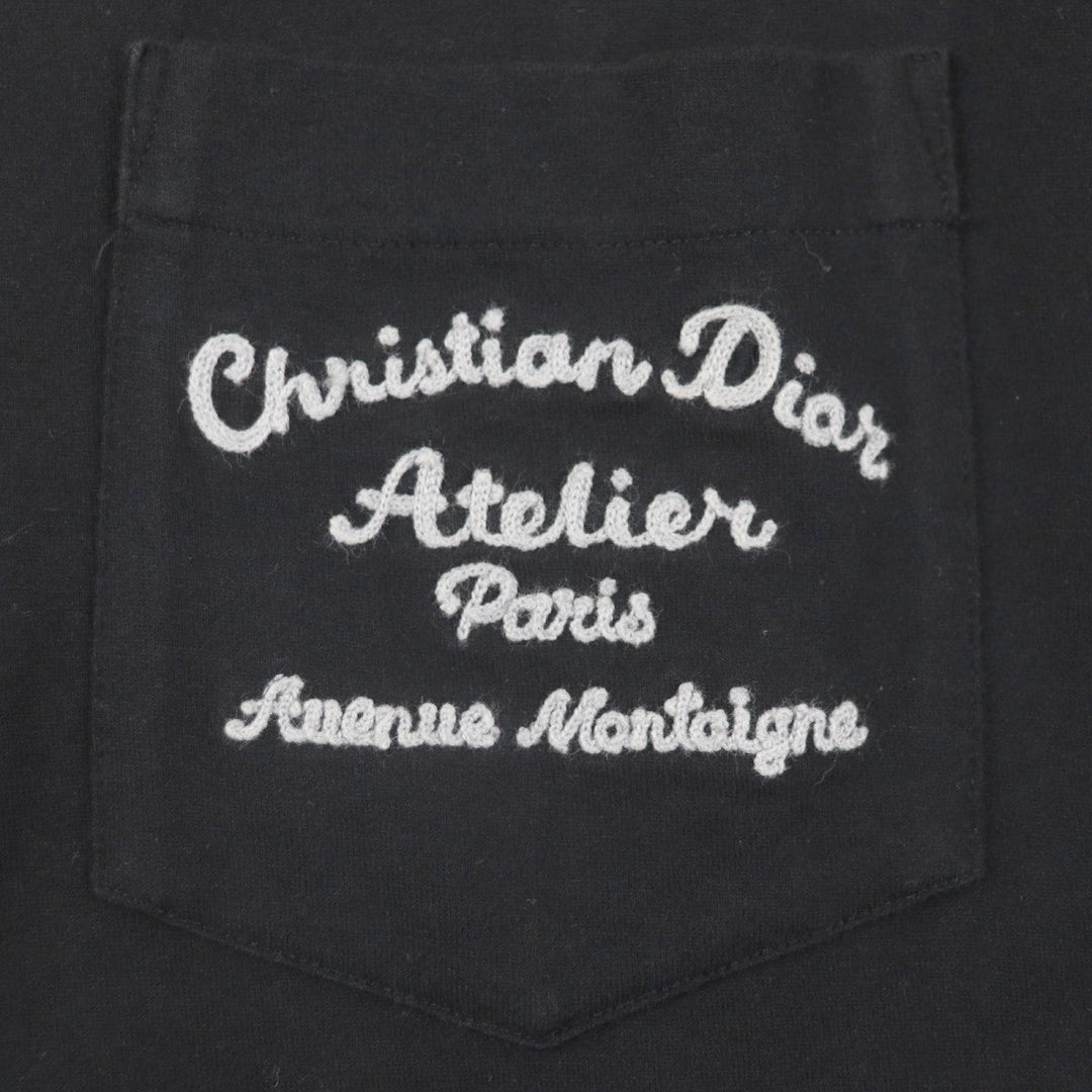Dior HOMME Short sleeve T-shirt 293J645A0677 Main: 100% cotton, some: wool, some: acrylic, some: rayon black ATELIER Atelier mens M Used Authentic