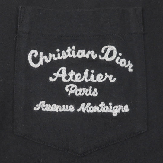 Dior HOMME Short sleeve T-shirt 293J645A0677 Main: 100% cotton, some: wool, some: acrylic, some: rayon black ATELIER Atelier mens M Used Authentic