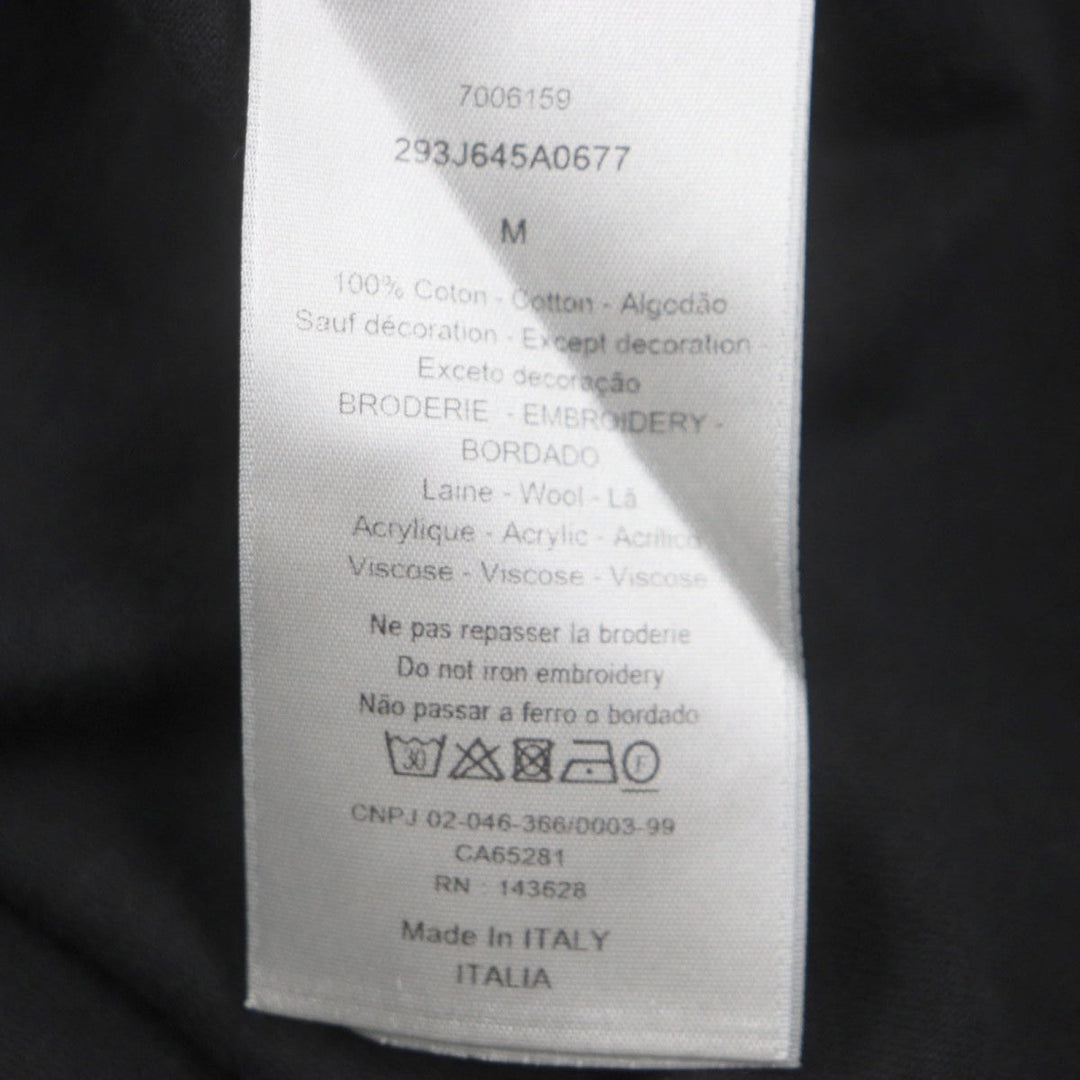 Dior HOMME Short sleeve T-shirt 293J645A0677 Main: 100% cotton, some: wool, some: acrylic, some: rayon black ATELIER Atelier mens M Used Authentic