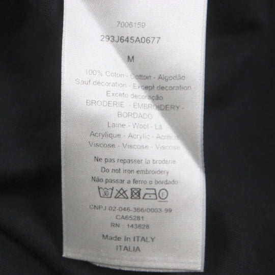 Dior HOMME Short sleeve T-shirt 293J645A0677 Main: 100% cotton, some: wool, some: acrylic, some: rayon black ATELIER Atelier mens M Used Authentic