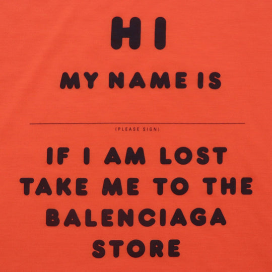 BALENCIAGA Short sleeve T-shirt 661715 Main: 100% polyester Orange mens XXS Used Authentic