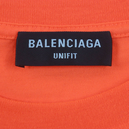BALENCIAGA Short sleeve T-shirt 661715 Main: 100% polyester Orange mens XXS Used Authentic