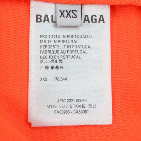 BALENCIAGA Short sleeve T-shirt 661715 Main: 100% polyester Orange mens XXS Used Authentic