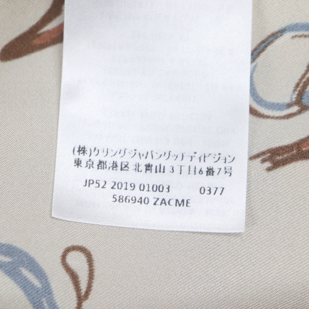 GUCCI Long sleeve shirt 586940 Main: 100% silk beige ZACME mens 50 Used Authentic