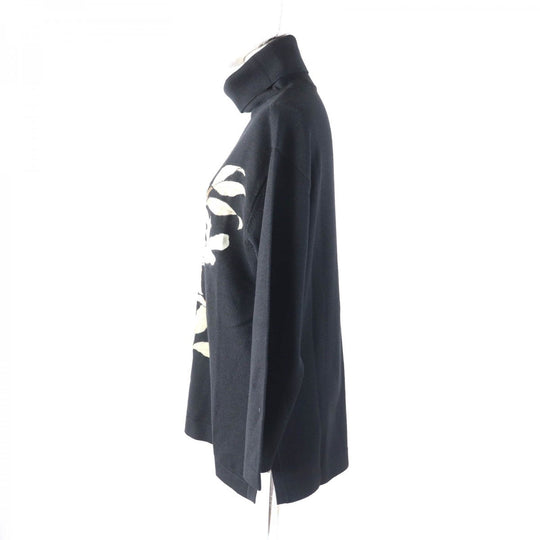 LEONARD FASHION knit Main: 80% wool, Main: 20% silk black Women M Used Authentic