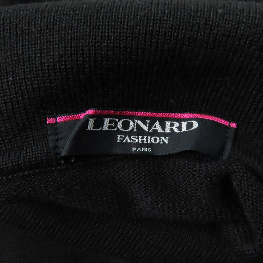 LEONARD FASHION knit Main: 80% wool, Main: 20% silk black Women M Used Authentic