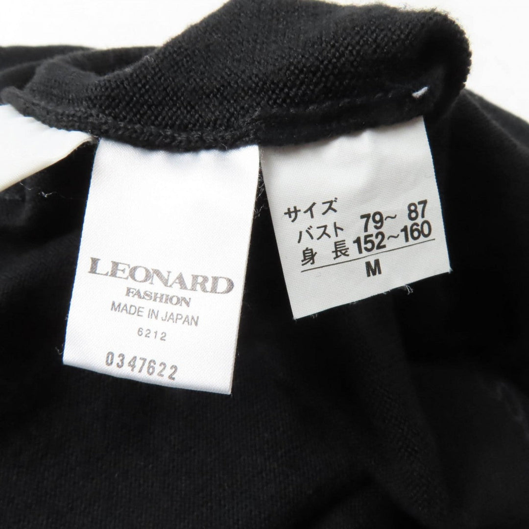 LEONARD FASHION knit Main: 80% wool, Main: 20% silk black Women M Used Authentic