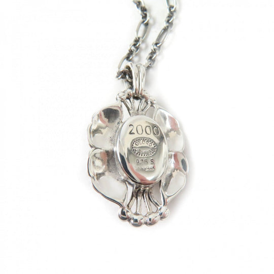 Georg Jensen Necklace Main: SV925, Part: Hematite Silver 2000 Year Pendant Women Used Authentic