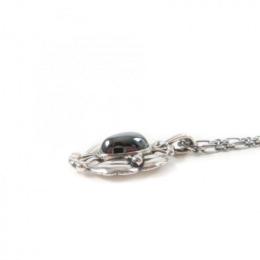 Georg Jensen Necklace Main: SV925, Part: Hematite Silver 2000 Year Pendant Women Used Authentic