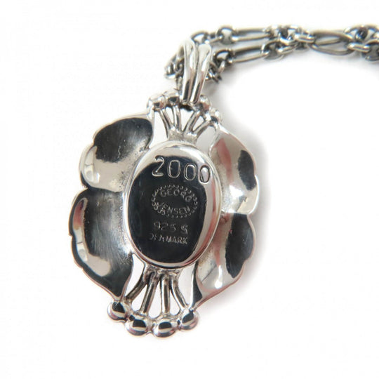 Georg Jensen Necklace Main: SV925, Part: Hematite Silver 2000 Year Pendant Women Used Authentic