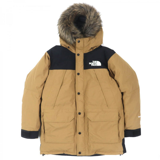 THE NORTH FACE down coat ND91935 Outer: 100% nylon, Filling: 80% down, Filling: 10% feather, Lining: 100% nylon, Fur: 80% acrylic Utility brown Mountain Down Coat mens M Used Authentic