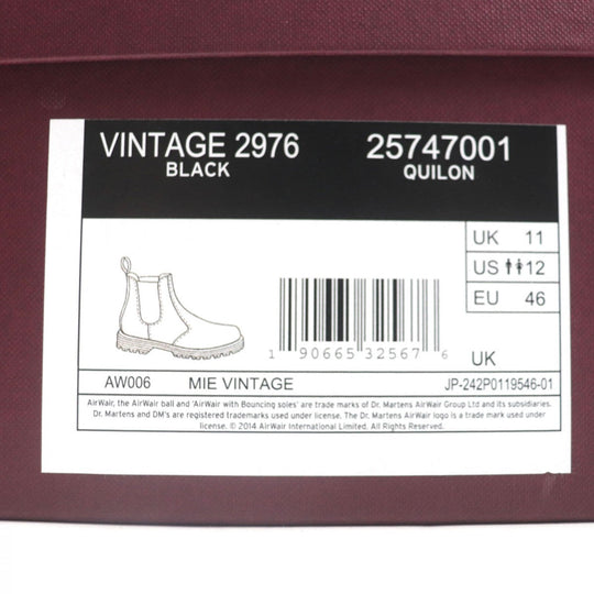 Dr.Martens boots MIE2976 leather black Vintage Chelsea boots 11