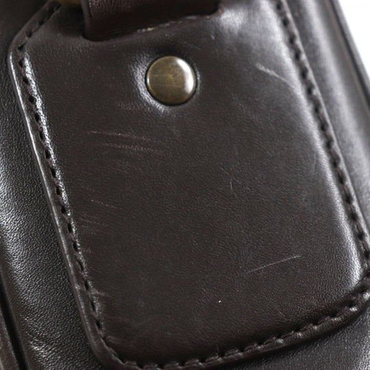 BALLY Shoulder Bag Main: Leather Dark brown TABIO-N mens Used Authentic