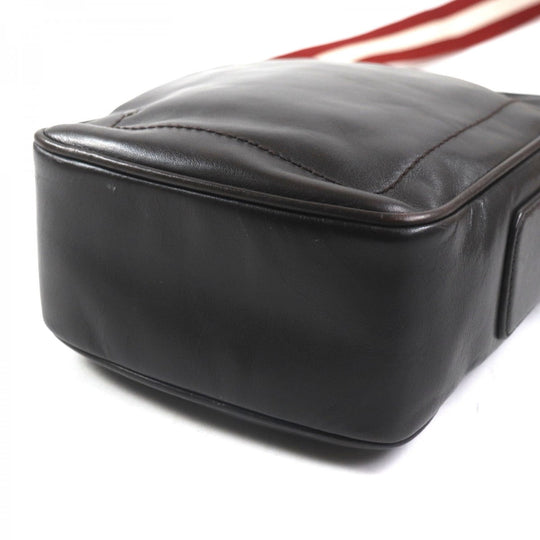 BALLY Shoulder Bag Main: Leather Dark brown TABIO-N mens Used Authentic