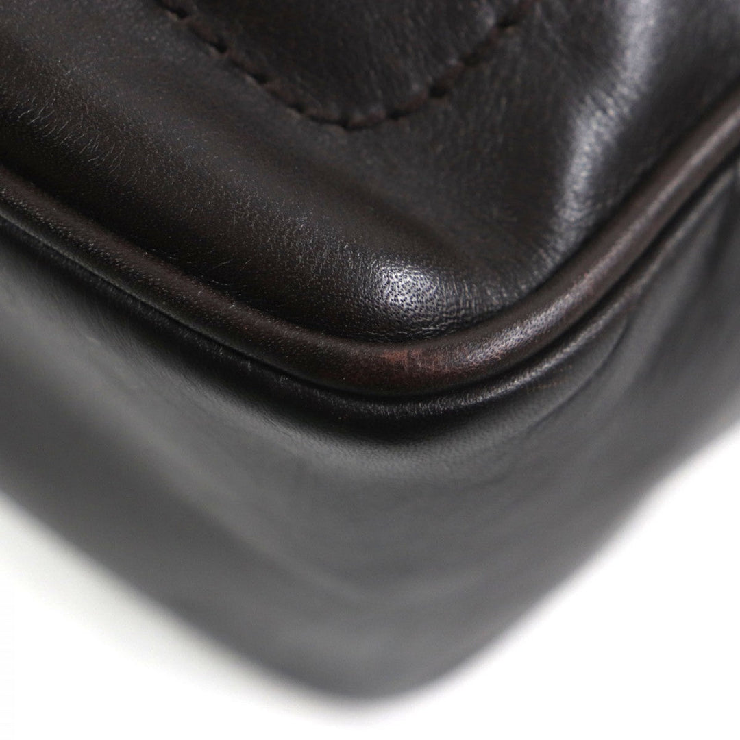BALLY Shoulder Bag Main: Leather Dark brown TABIO-N mens Used Authentic