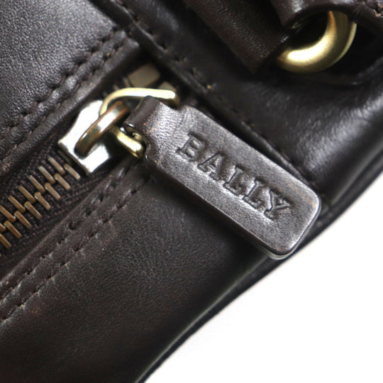 BALLY Shoulder Bag Main: Leather Dark brown TABIO-N mens Used Authentic