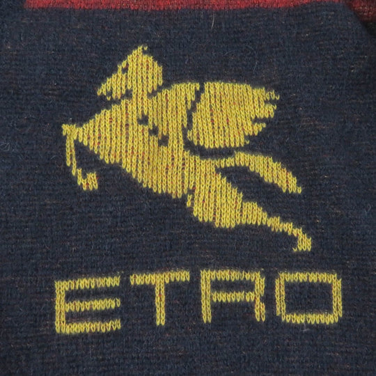 ETRO cardigan Main: 40% mohair, Main: 34% wool, Main: 26% nylon Navy mens S Used Authentic