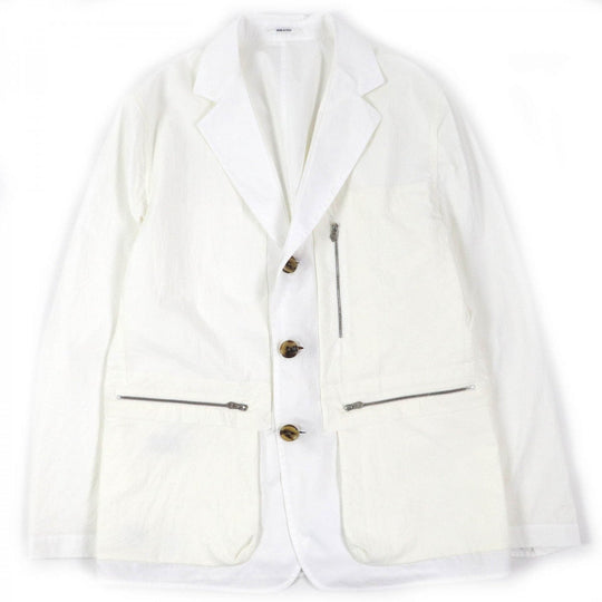 HERMES Jacket Main: 100% cotton, part: 92% nylon, part: 8% polyurethane White off-white mens 52 Used Authentic