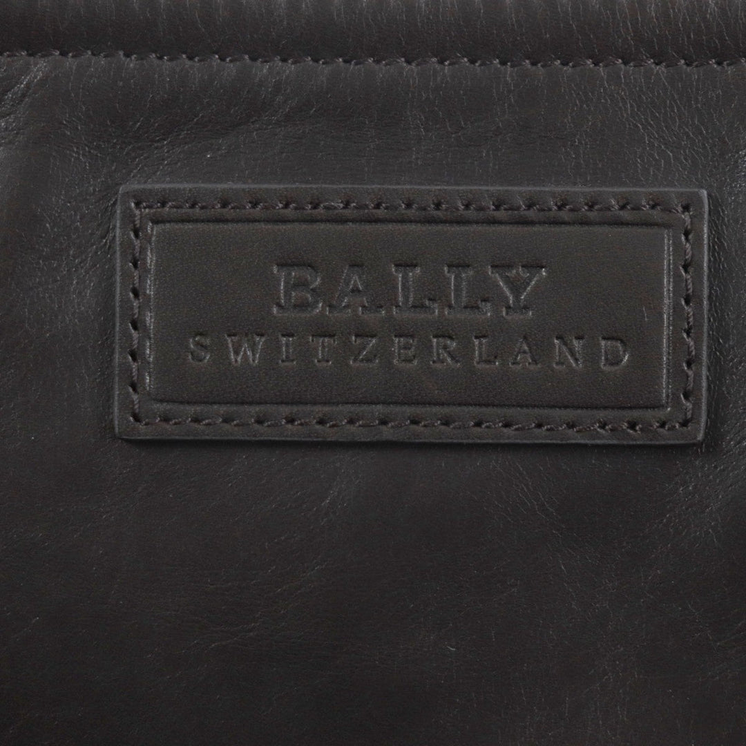 BALLY Messenger bag leather Dark brown TAISTEN mens Used Authentic