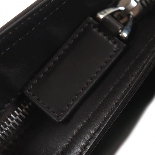 BALLY Messenger bag leather Dark brown TAISTEN mens Used Authentic