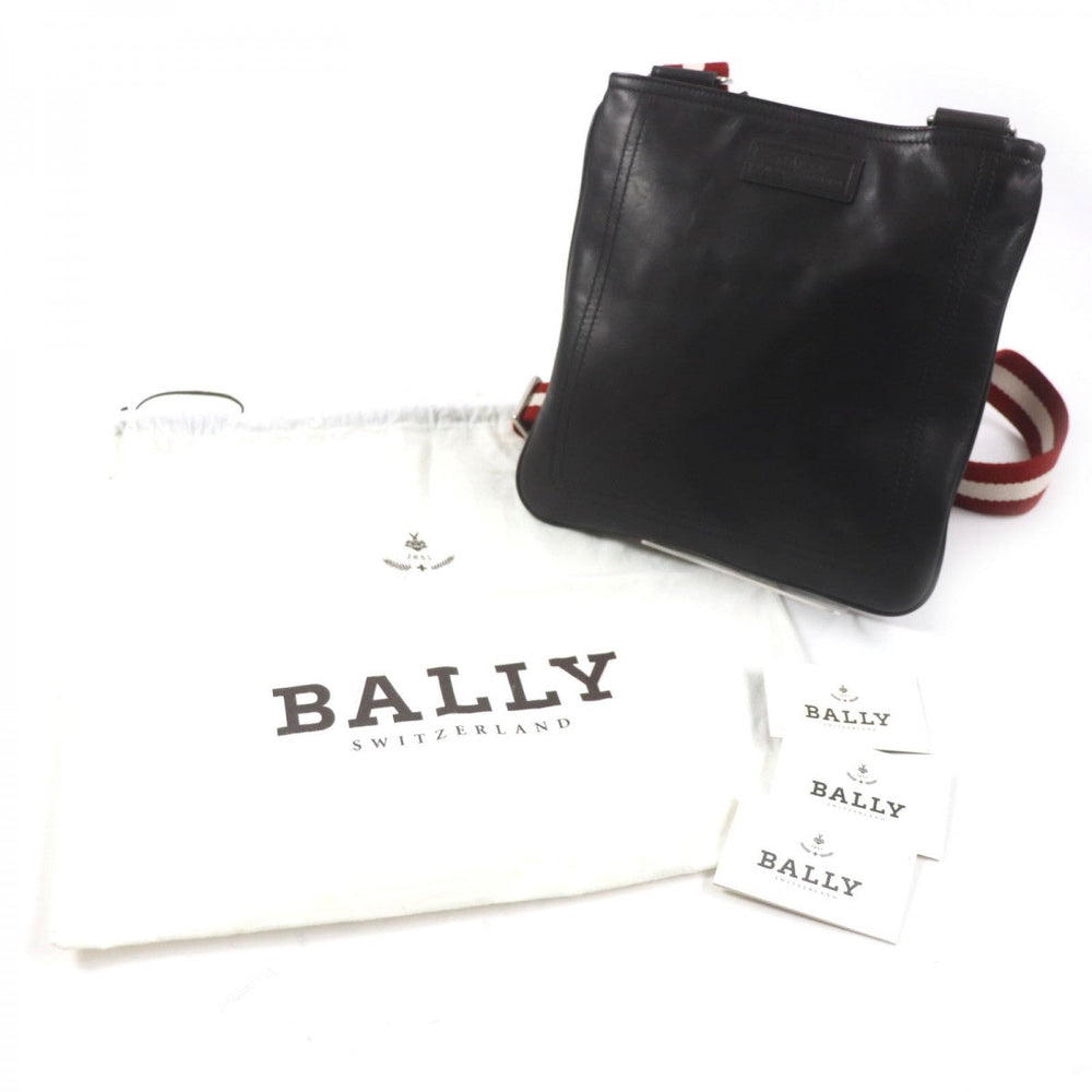 BALLY Messenger bag leather Dark brown TAISTEN mens Used Authentic